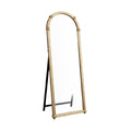 Full-Length Decorative Gold Framed Mirror with Stand
